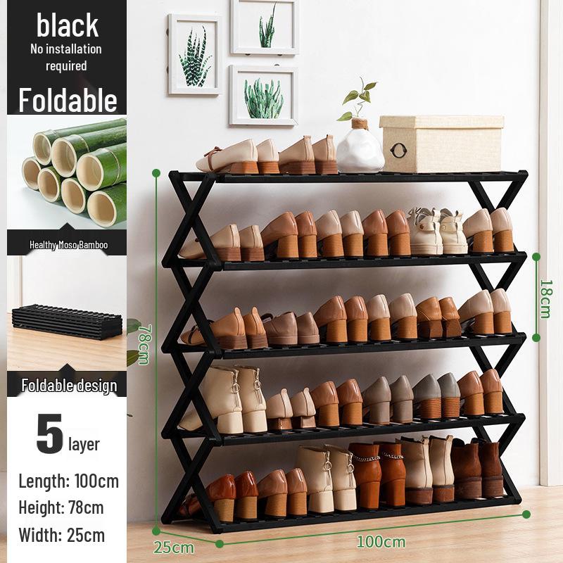 Compact Wooden Shoe Storage Rack: Multi-Layer, Dustproof Shoe Cabinet for Dorm or Entryway