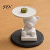 Anti-yellowing Storage Tray 3D Printed Polar Bear Tray, Cute Animal Ring Holder & Jewelry Dish, Unique Desk Sculpture Minimalist Organizer for