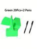 20pcs T-Type Plant Labels with a Gel Pen, Waterproof Plastic Plant Tags Nursery Garden Markers
