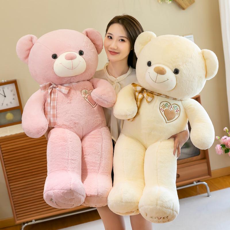 Sweet Ribbon Teddy Bear Plush Doll - Perfect Birthday Gift for Girls