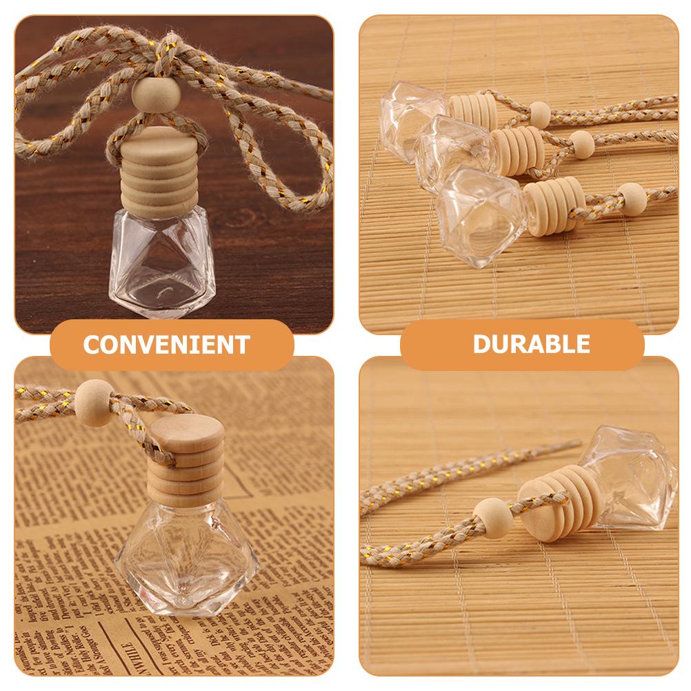 5pcs /10Pcs Perfume Bottle Scent Water Accessory Decorative Aroma Delicate Glass Hanging Car Diffuser Container Reusable
