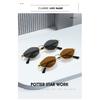 Polygonal sunglasses, high-end, small frame design, stylish metal sunglasses, trendy eyewear for both men and women, runway style