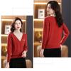 Women Vintage Splicing Panelled Sweaters Autumn Winter Fashion Mock Neck Long Sleeve Casual Slim Knitted Pullovers