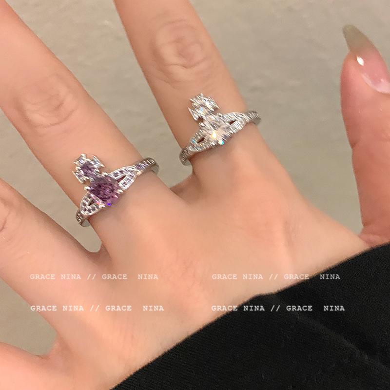 

Модное и персонализированное универсальное кольцо Water Diamond Planet для женщин