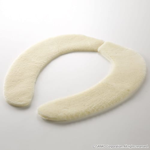 Sanko Soft, Non-Slip Toilet Seat Cover, 9mm Thick, Ivory, Made in Japan, Deodorizing, Washable, KC-70