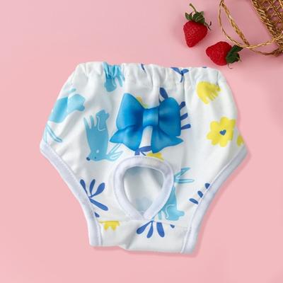 Hundewindeln Physiologische Hose Lebhaftes Muster Gedruckt Atmungsaktiv Elastizität Hündinnen Menstruationshose Haustier Prinzessin Unterwäsche