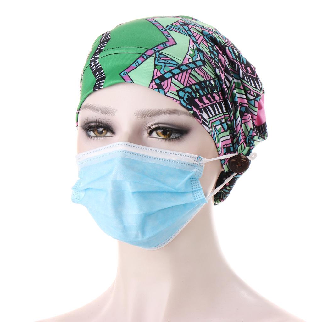 

JYL TS DIY Хатка-тюрбан з намистинами Жіноча базова кепка Бавовняна суміш green пастельні фіолетовий колір