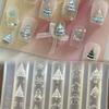 3D Silicone Nail Mold DIY Christmas Tree Snowman Gingerbread Transparent Template Nail Art Decorations Manicure Design Tool