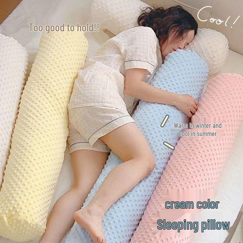 Bean Velvet Body Pillow for Pregnant Women - Long, Cylindrical, Removable Cover, Ideal for Side Sleeping and Clamping with Legs
