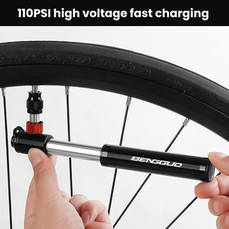 Dual-use CO2 Bicycle Pump Portable Aluminum Alloy Hand Tire Inflator High Pressure Road Bicycle Air Inflator Cycling Accessories