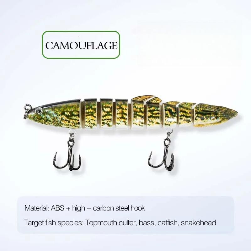 SantaKing 1Pc Swimbait 9 Segment Multi-jointed Body Fishing Lure with Sharp Treble Hooks Lifelike Slow Sinking Bionic Loach Lure 10cm-10g