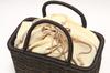[Hasegawa] Bamboo Basket Bag for Yukata (Women's), Detachable Drawstring (Natural Color)