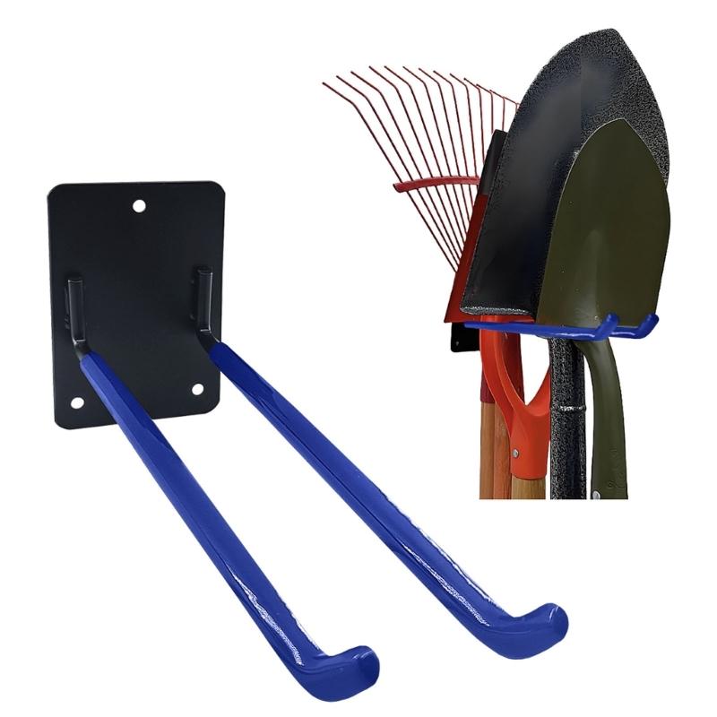 Pack of 2 Iron Reinforced 10Inch Wall Hooks for Securing Tires Ladders Strollers in Garage Basement Storage Area