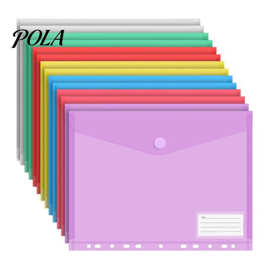 Project Document Organizer Plastic File Folder with Label Pocket, Hook And Loop Closure Clear Long-term Storage Bag Poly Envelope Folder, A4/A5/A6