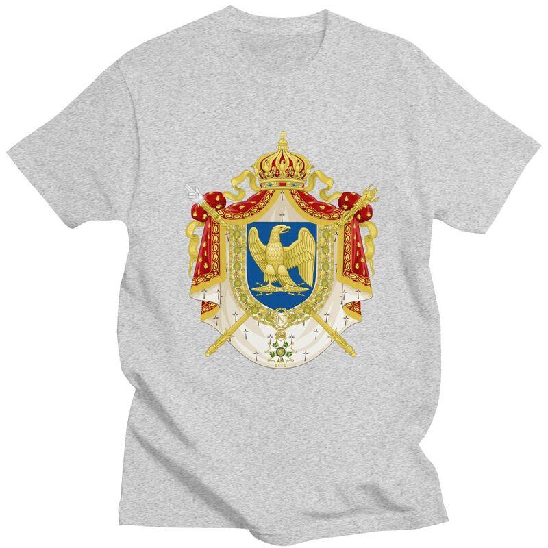 Custom Fashion Coat Of Arms Of French Empire T Shirt Men Tshirt Streetwear Tee Tops Pure Cotton Slim Fit Tshirt Gift