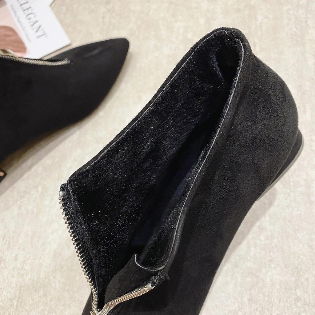 Botas da moda femininas sapatos de inverno bico fino botas femininas tornozelo sexy sapatos de festa femininos salto quadrado preto azul