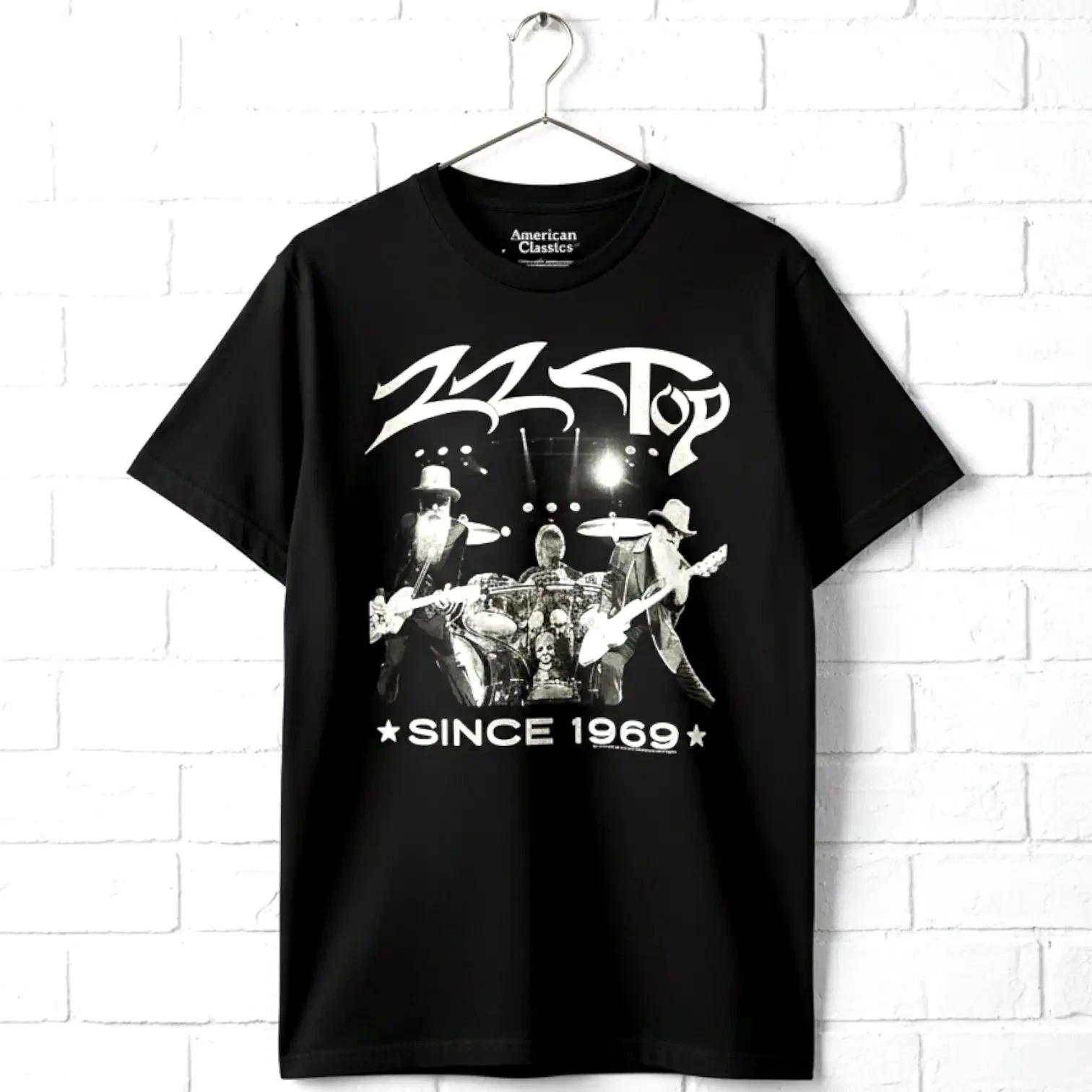 ZZ Top Live Since 1969 Men s T Shirt Vintage Photo Rock Band Concert Tour Merch XXL