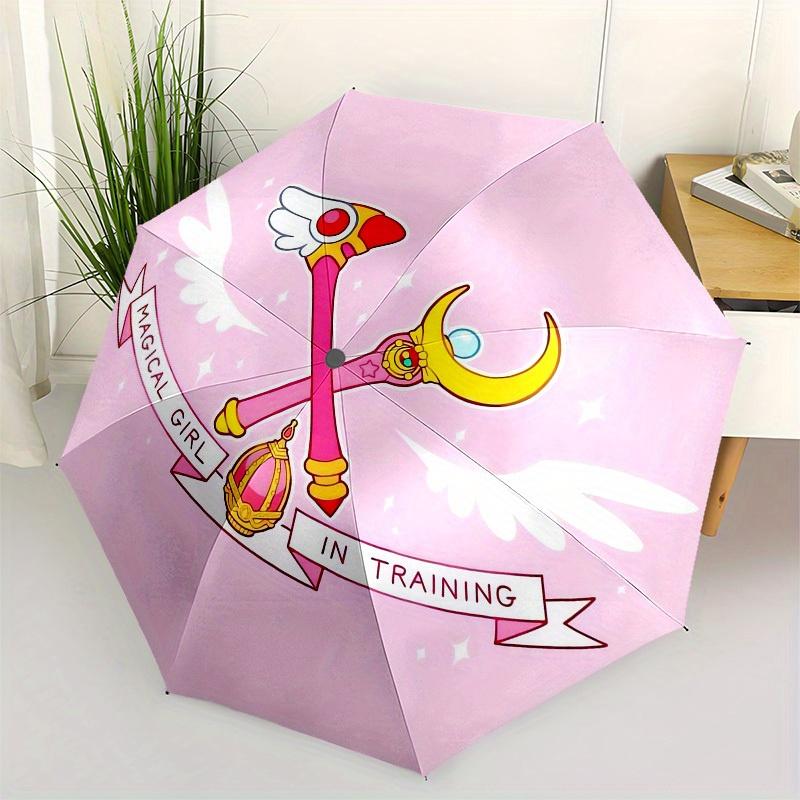 

1pc Magical Girl Ting Emblem Umbrella with Plastic Handle,Suitable for All Seasons Home Travel Outdoor UmbrellaM1040
