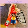 Roztomilá kreslená klíčenka Super Mario Kreativní PVC přívěsek do auta Velkoobchodní dárek