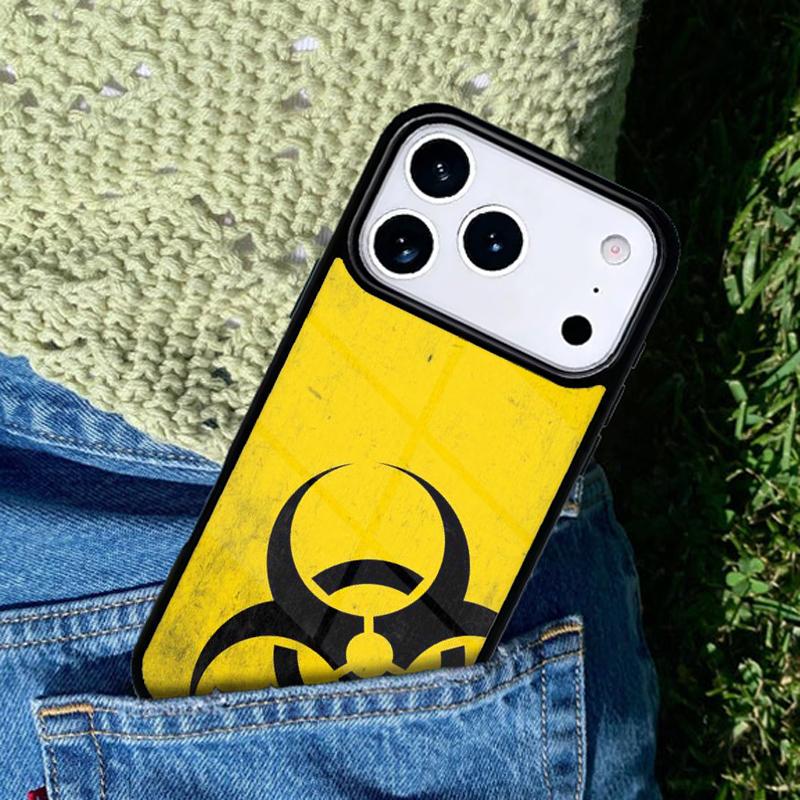 Nuclear Radiation Warning Sign Mobile Phone Case Compatible with IPhone 17 16 15 14 13 12 11Pro Max 17 Air Cover