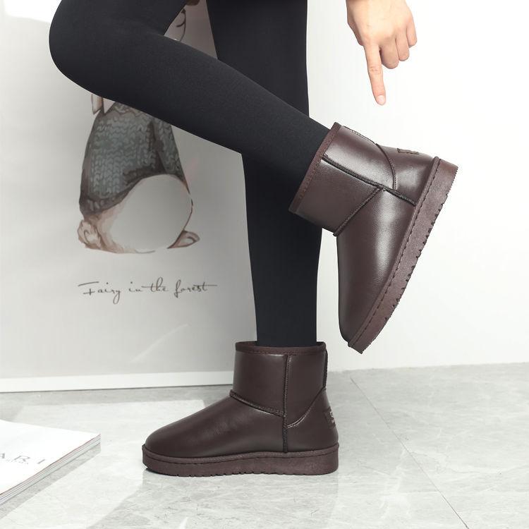 Impermeabili și antiderapanți 2025 cizme de zăpadă noi cizme scurte pentru femei plate versiune coreeană pantofi de bumbac îngroșați calduroși pantofi de damă pantofi de student