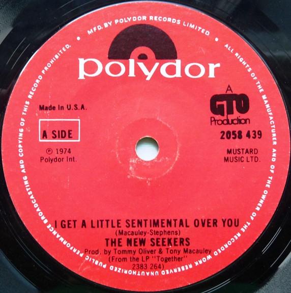 

7inch Record NEW SEEKERS / PETER PAUL & MARTY - I Get A Little Sentimental Over You 2058439 Polydor 1974 UK Rock Used