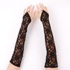 Elegant Long Lace Sexy Hook Finger Gloves Dress Arm Sleeves Floral Fingerless Gloves Wedding Party Costumes Accessories