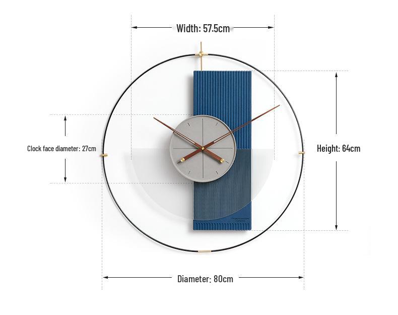 Wozoom Nordic Luxury Wall Clock - Modern Artistic Decor for Living Room