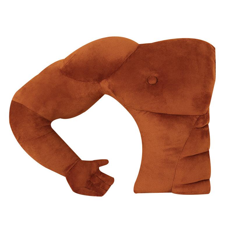 Cartoon Muscle Man Throw Pillow Plush Toy Boyfriend Arm Doll Girl Soothing Rag Doll Valentine'S Day Gift