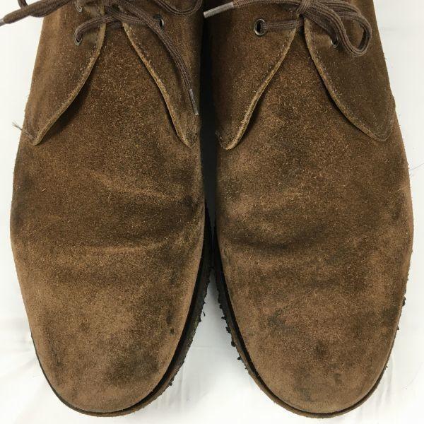 90. léta?/Vintage semišové boty Chukka Church's Velikost 8.5G Cca. 27.0 Hnědá krepová podrážka Pánská(POUŽITÝ)