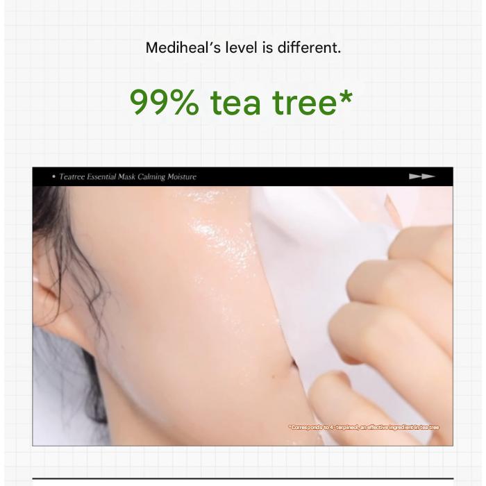 MEDIHEAL Tea Tree Essential Mask Sheet 24mL (3 Options)
