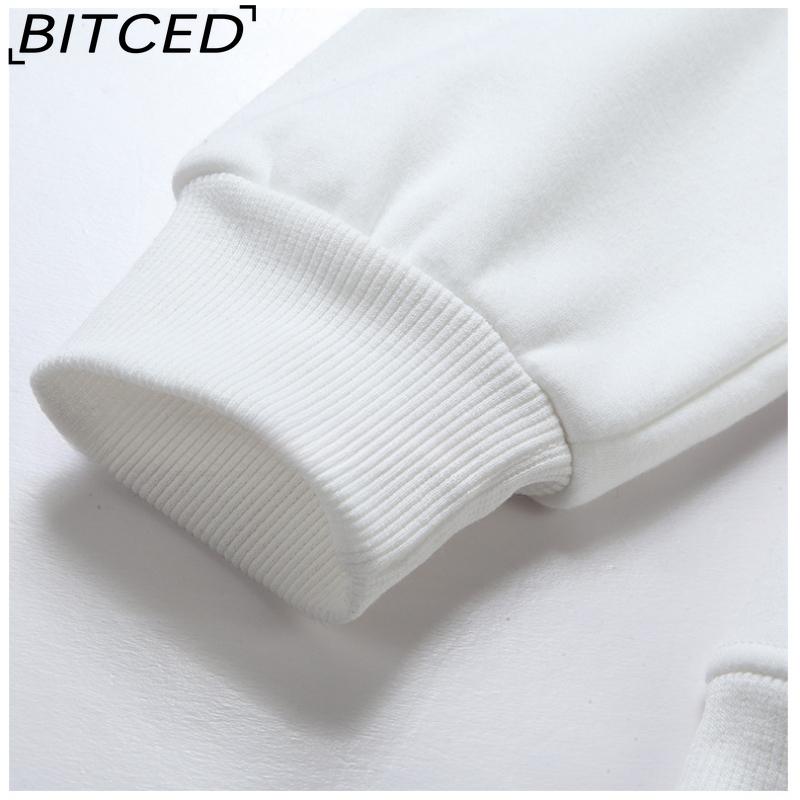 BITCED Autumn and Winter Hooded Sweatshirt Men's Hooded Warm Padded Thickened Pullover Loose Large Size Hoodie