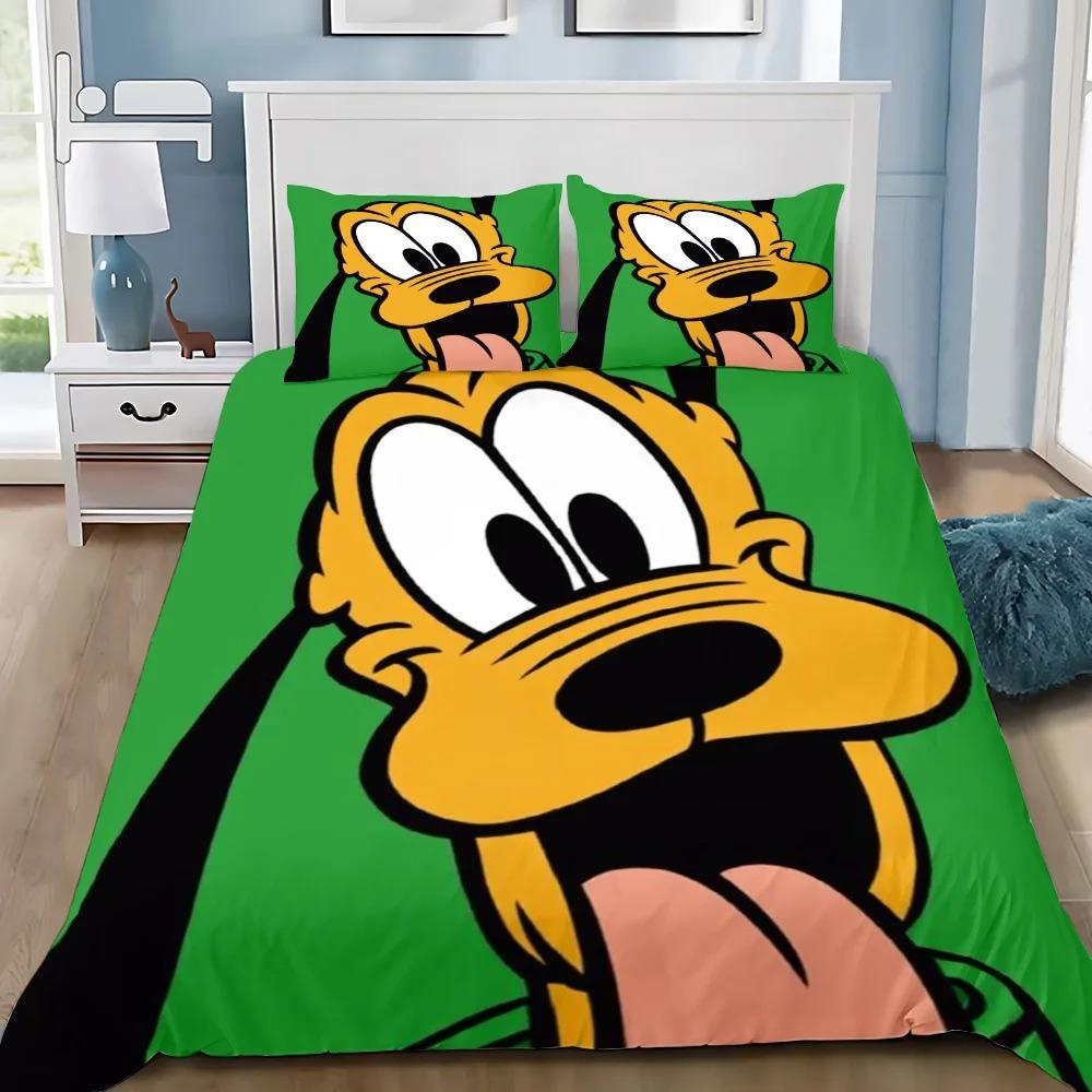 Pluto Dog Duvet Cover Pillowcase Bedding Set Adult Boy Girl Bedroom Decoration Children Gift Single Double Large Size