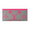 Louis Vuitton Double Logo Print Monogram Glow Coated Canvas Card Holder Men Accessories Gray Pink M15032