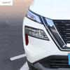 For Nissan X-Trail X Trail / Rogue T33  - 2025 ABS Chrome Red Car Front Bumper Trim Air Vent Outlet Grille Cover Accessories