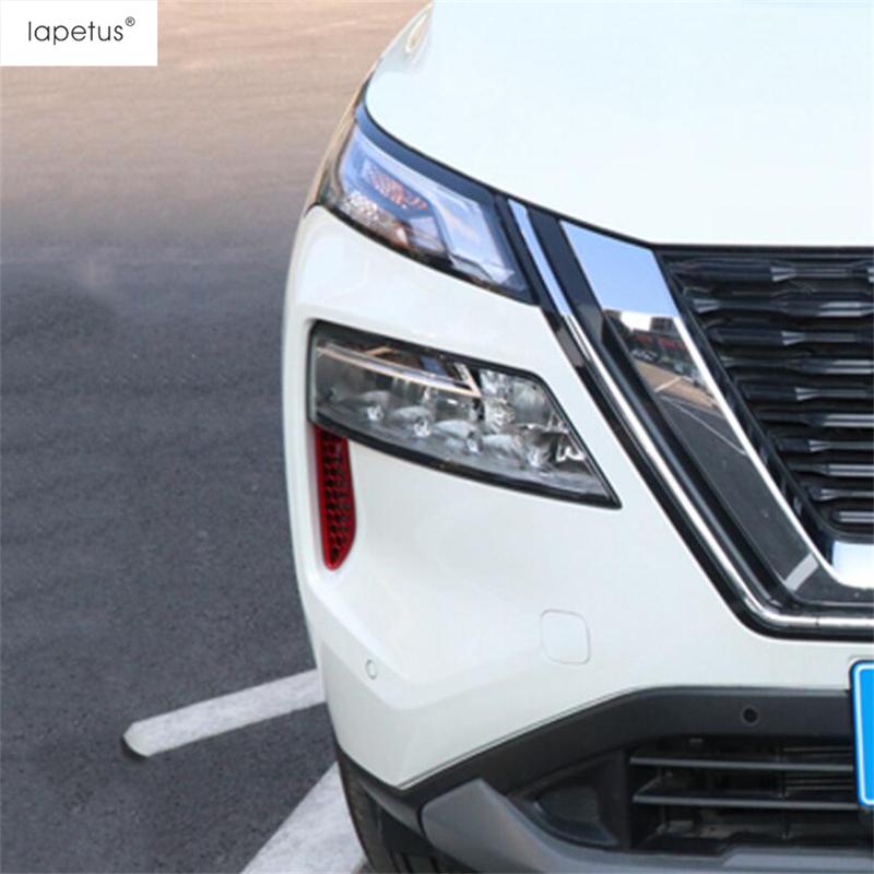 For Nissan X-Trail X Trail / Rogue T33  - 2025 ABS Chrome Red Car Front Bumper Trim Air Vent Outlet Grille Cover Accessories