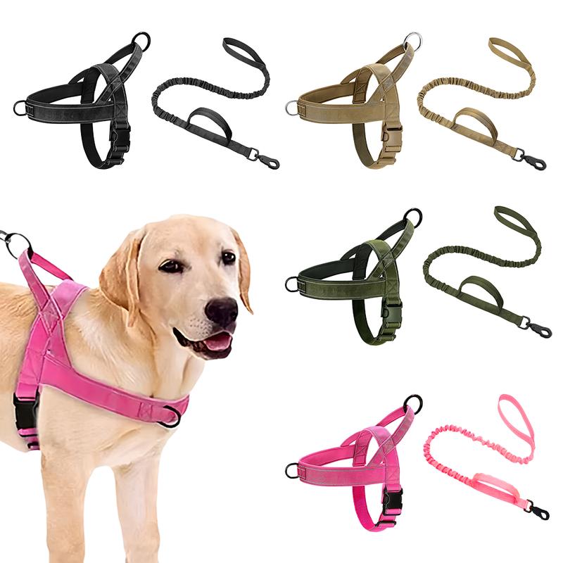 Pet Dog Harness Leash Set, Breathable Design with Night Reflective Strips, Convenient Dog Vest Harness, 1 Set