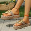 Pantoufles de Mode pour Femmes Chaussures de Créateur Décontractées Pantoufles de Plage Légères Sandales Plates à Enfiler Luxe Diapositives Femmes