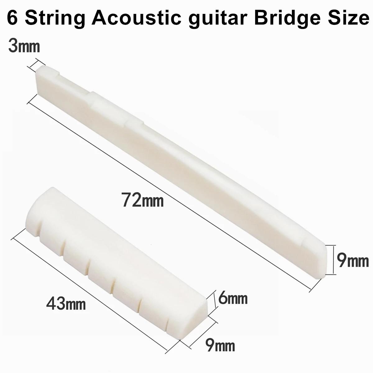 

Miwayer Guitar Bone Bridge Гайка и седло 1 пара для 6-12-струнной акустической или классической гитары