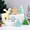 Christmas Tree Silicone Mold Santa Elk Scene Candle Mould Plaster Resin Mold 3D DIY Gypsum Aromatherapy Candle Mold Party Decor