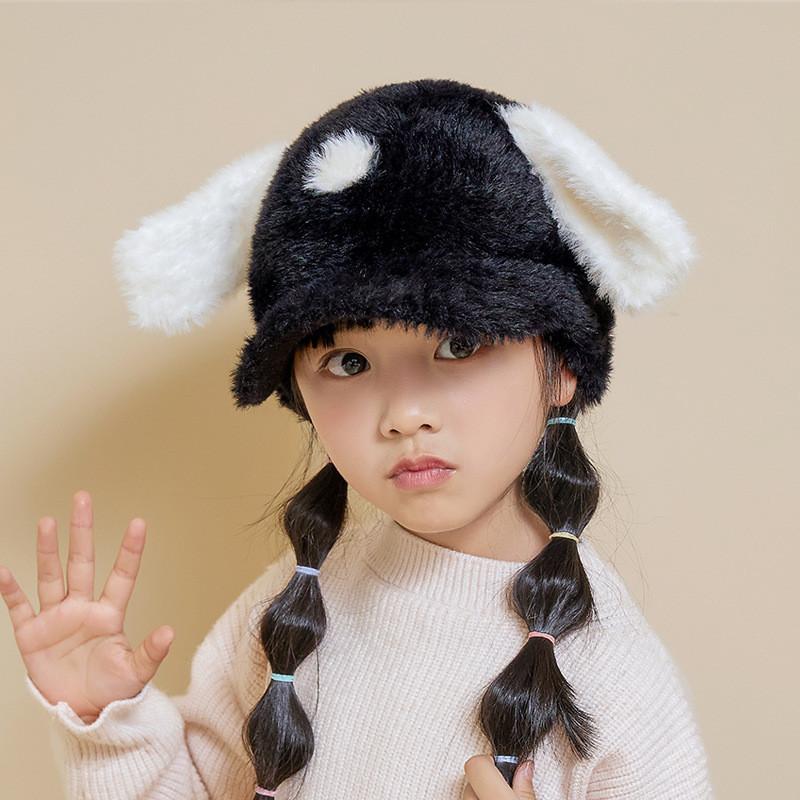 

Kids Autumn Winter Baseball Cap With Windproof Fleece Material For Playground Fun чорний