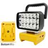 Přenosné pracovní světlo s 18 LED, s ochranou proti podpětí a ergonomickou rukojetí, kompatibilní s více modely lithium-iontových baterií 18V 20V