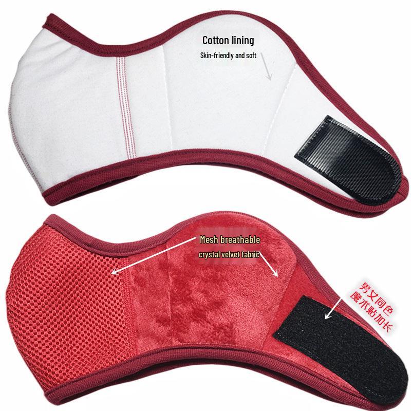 Adult Winter Warm Cycling Mask - Full Coverage Breathable Cotton Face Mask with Ear Protection