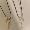 Adjustable Bone Pendant Choker Vintage Sweater Chain Exaggerated Fish Pendant Necklace  Layering