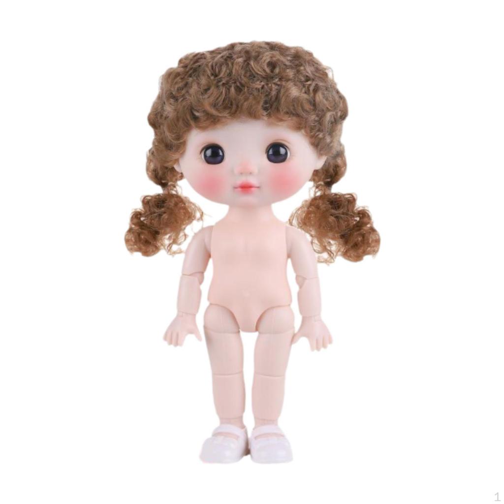 21cm BJD Doll with Footwear Interactive Design Movable Joints Educational Toy for Girls Gift Holiday