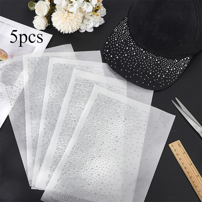 5 Sheet Rhinestone Iron On Transfers Rainy Layout Glass Rhinestone Hotfix Decoration Appliques Clear Crystal Rhinestone Hot Melt Decals Patches
