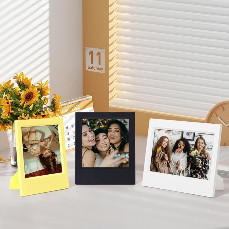 Reusable Resin Picture Frame 5Inch Vertical Or Horizontal Display Minimalists Photo Holder Frame For Gift And Room Decors