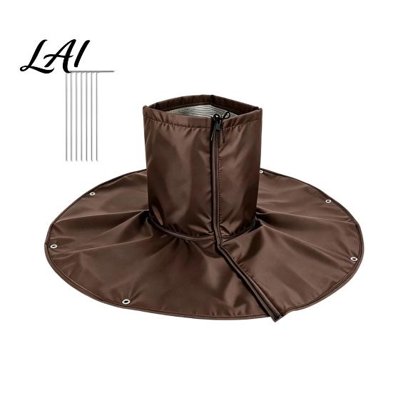 Reusable Frost Protection Kit Palm Tree Root Protector 3-Layer Winter Freeze Cover with Ground Stakes Insulation Outdoor Garden Bed Wrap for