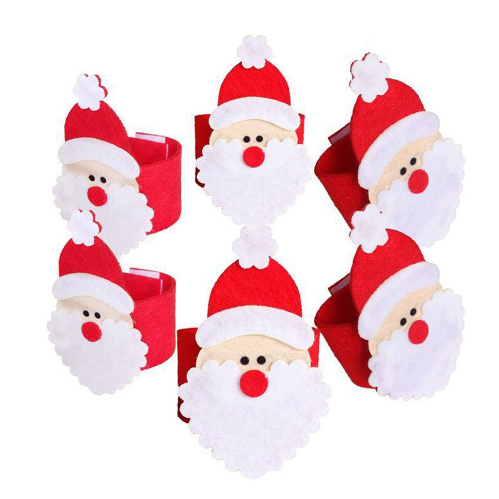 Napkin Rings Serviette Holder Table Ornaments Xmas Tableware New Year Home Decor