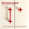 BCD-China Red Zinc Alloy Yello Blue Colorful Cross Kitchen Cabinet Handles, 128mm & Single Hole Pulls Drawer Knobs for Wardrobe